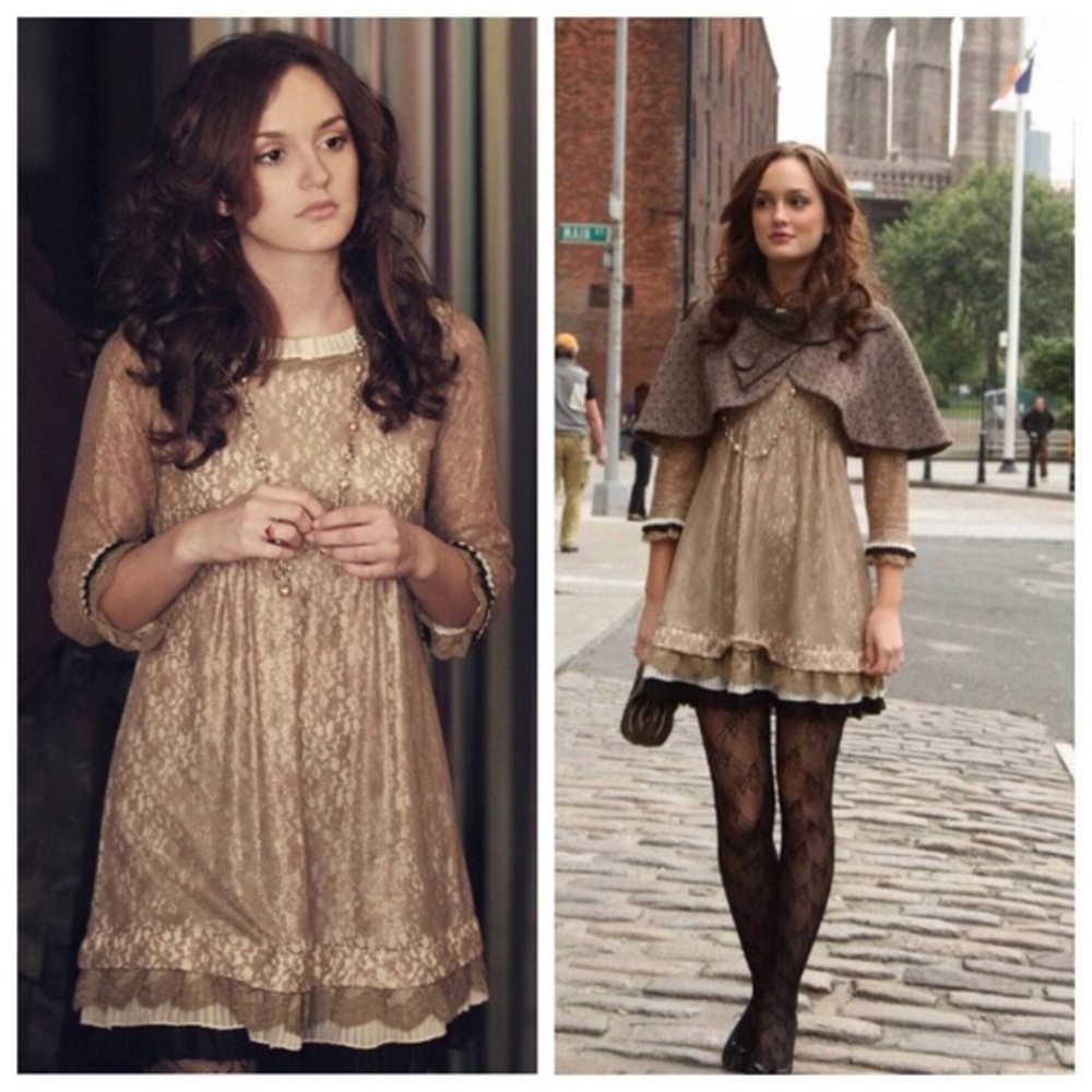 Marc Jacobs Gold Dita Lace Babydoll Dress